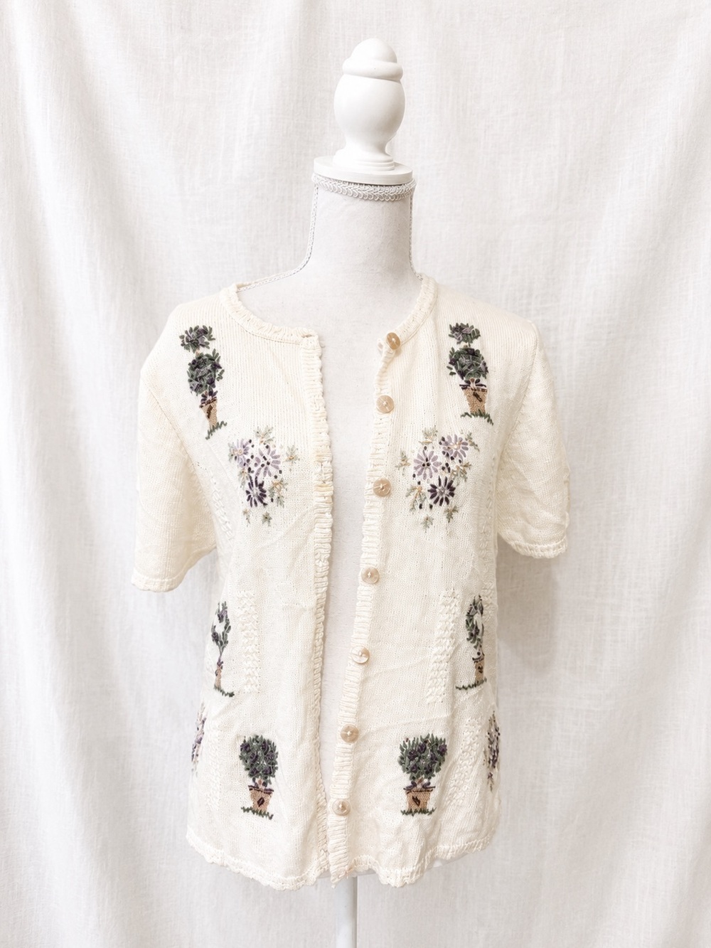 Alfred Dunner White Knit Top